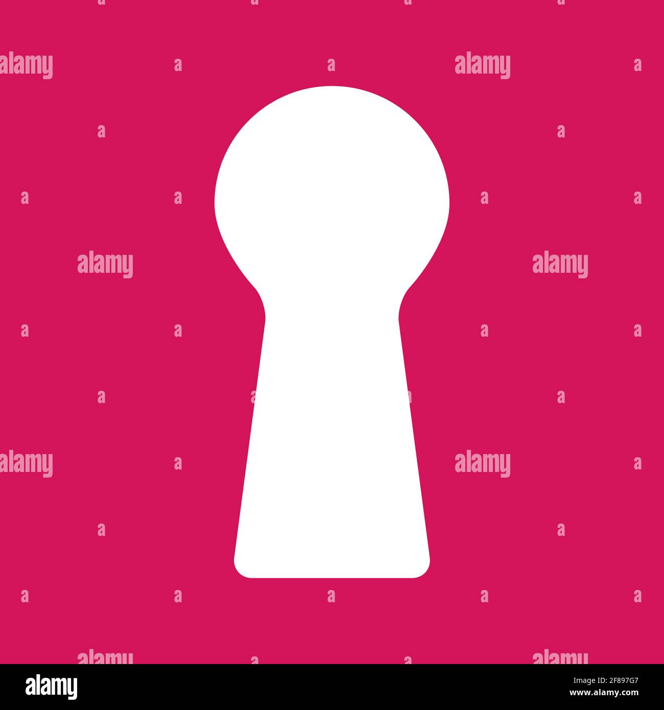 Icône isolée du vecteur Keyhole de lumière. La clé de la réussite d'entreprise, la solution est l'idée . Illustration de Vecteur