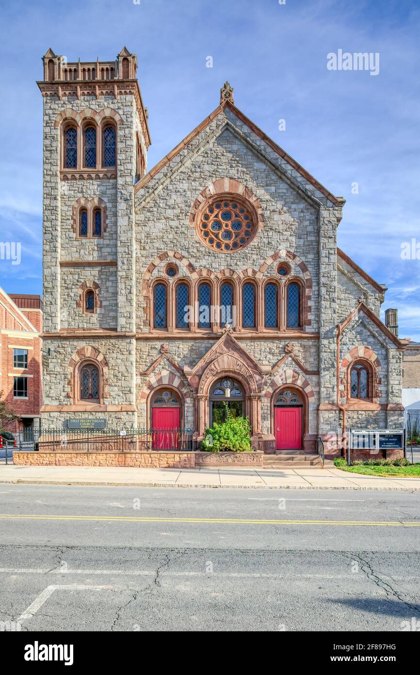 Première église presbytérienne, 136 Capitol Avenue Banque D'Images