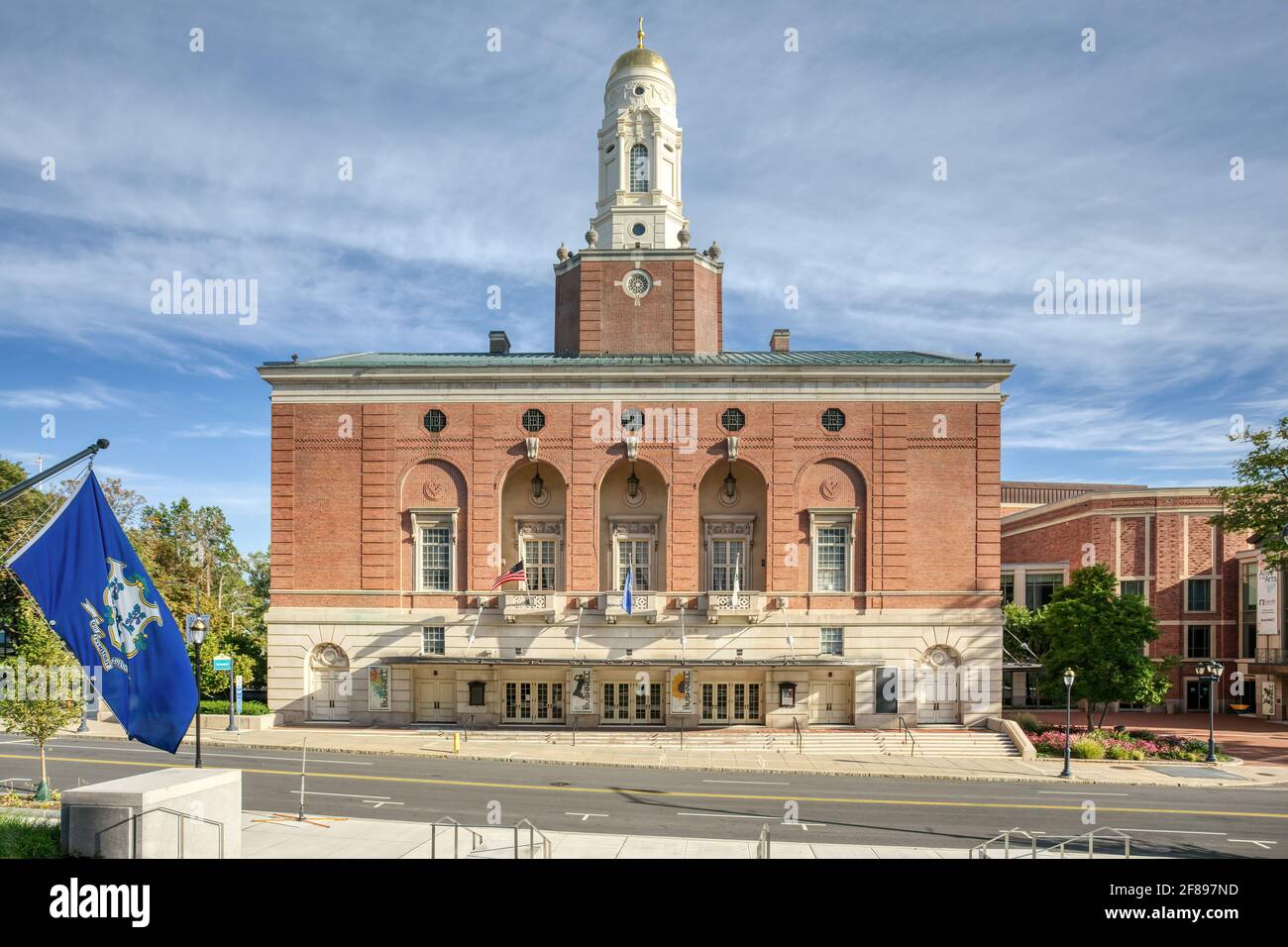 Le centre Bushnell pour les arts de la scène, alias Bushnell Theatre, 166 Capitol Avenue à Trinity Street, Hartford CT Banque D'Images