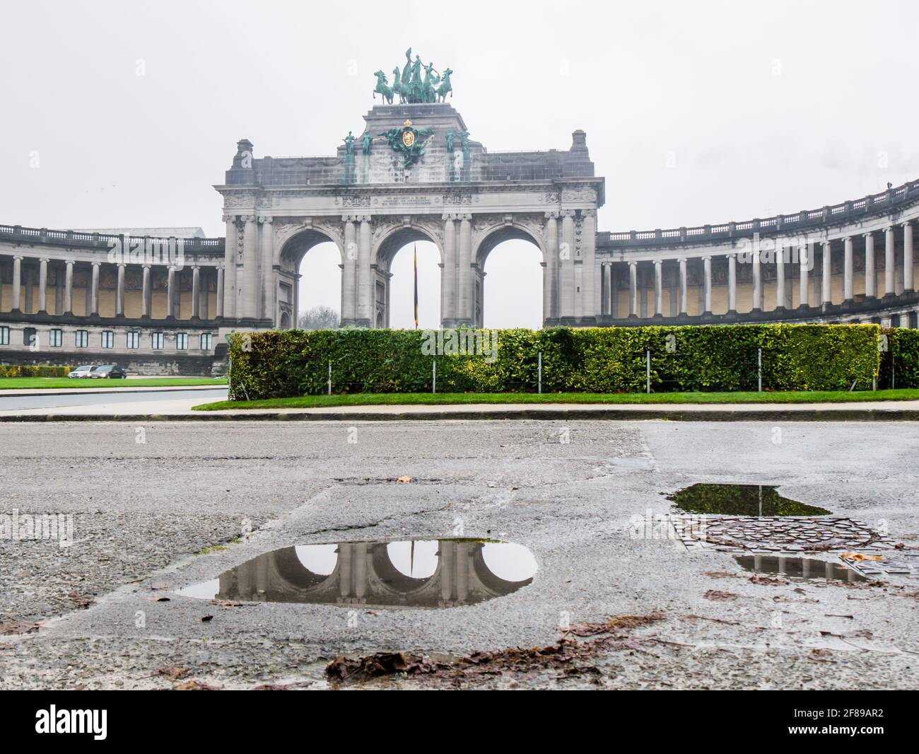 Arc triomphal au Parc du Cinquantenaire à Bruxelles, Belgique Banque D'Images