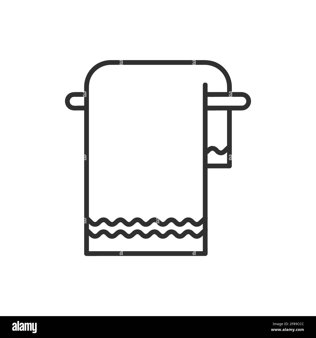 Icône d'essuie-tout plat. Pictogramme pour le Web. Trait. Isolé sur ...
