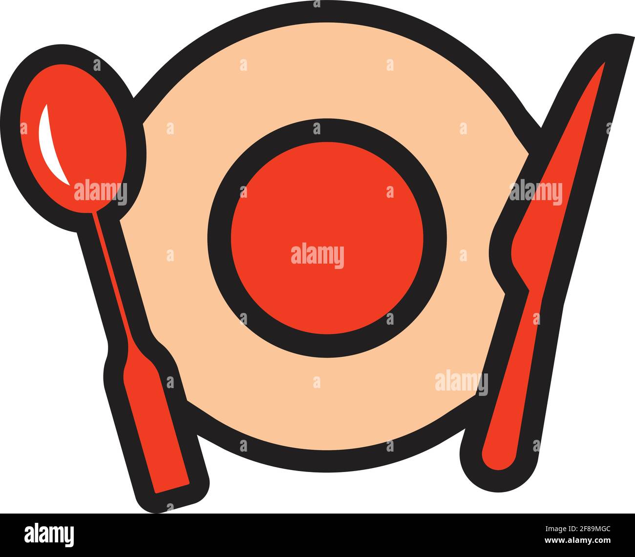 Cuisine, icône ustensiles convient pour info graphiques, sites Web et supports d'impression et interfaces. Icône de vecteur de style simple. Illustration de Vecteur