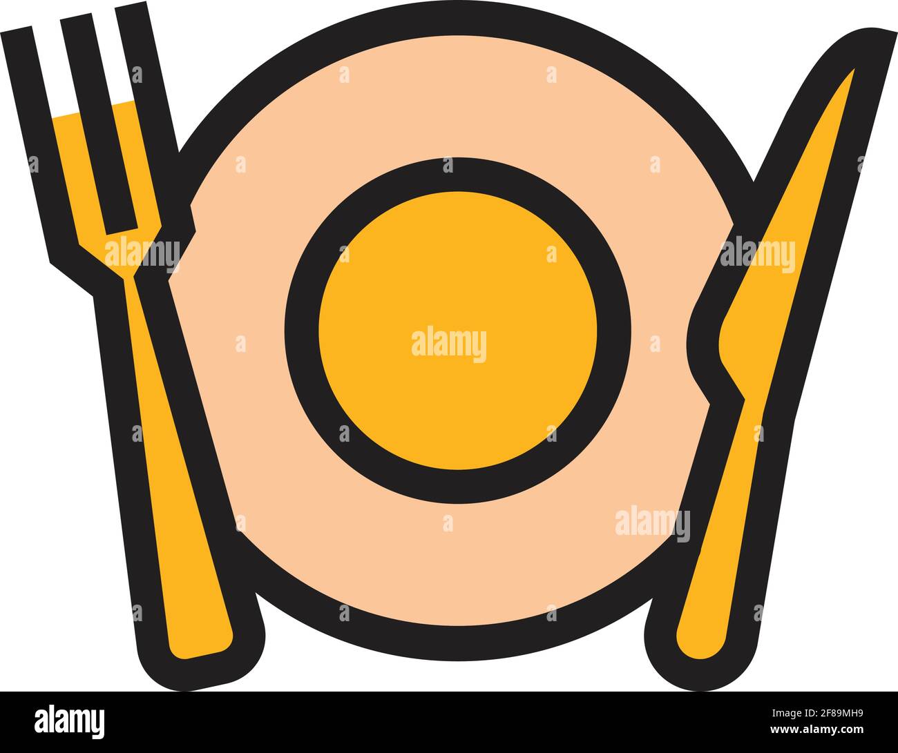 Cuisine, icône ustensiles convient pour info graphiques, sites Web et supports d'impression et interfaces. Icône de vecteur de style simple. Illustration de Vecteur