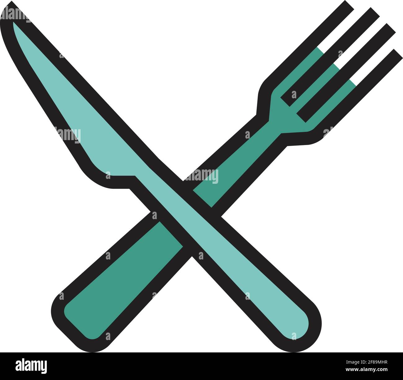 Cuisine, icône ustensiles convient pour info graphiques, sites Web et supports d'impression et interfaces. Icône de vecteur de style simple. Illustration de Vecteur