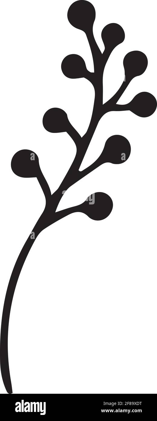 Icône de la branche de Noël, dessin main et style de contour Illustration de Vecteur Icône de la branche de Noël, dessin main et style de contour Illustration de Vecteur