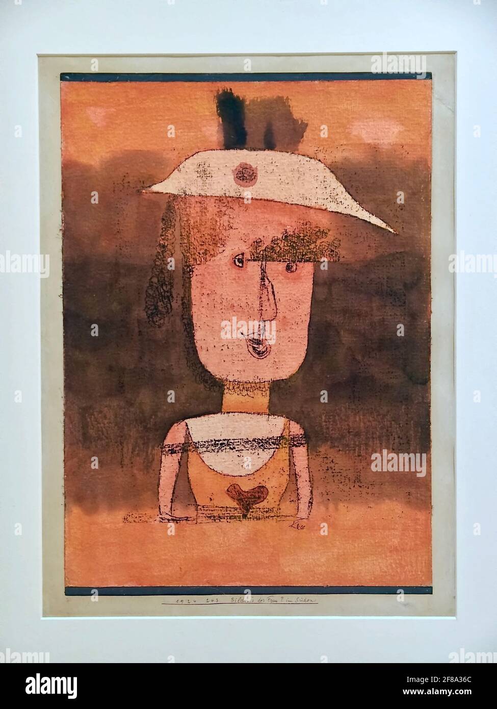 L'art de Paul Klee est nommé Portrait de Frau P. dans le Sud vu dans le musée peggy Guggenheim à Venise Banque D'Images