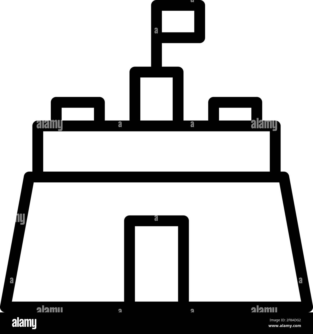 Illustration vectorielle de l'icône du château de sable, modèle de conception du logo de la saison d'été inspiration Illustration de Vecteur