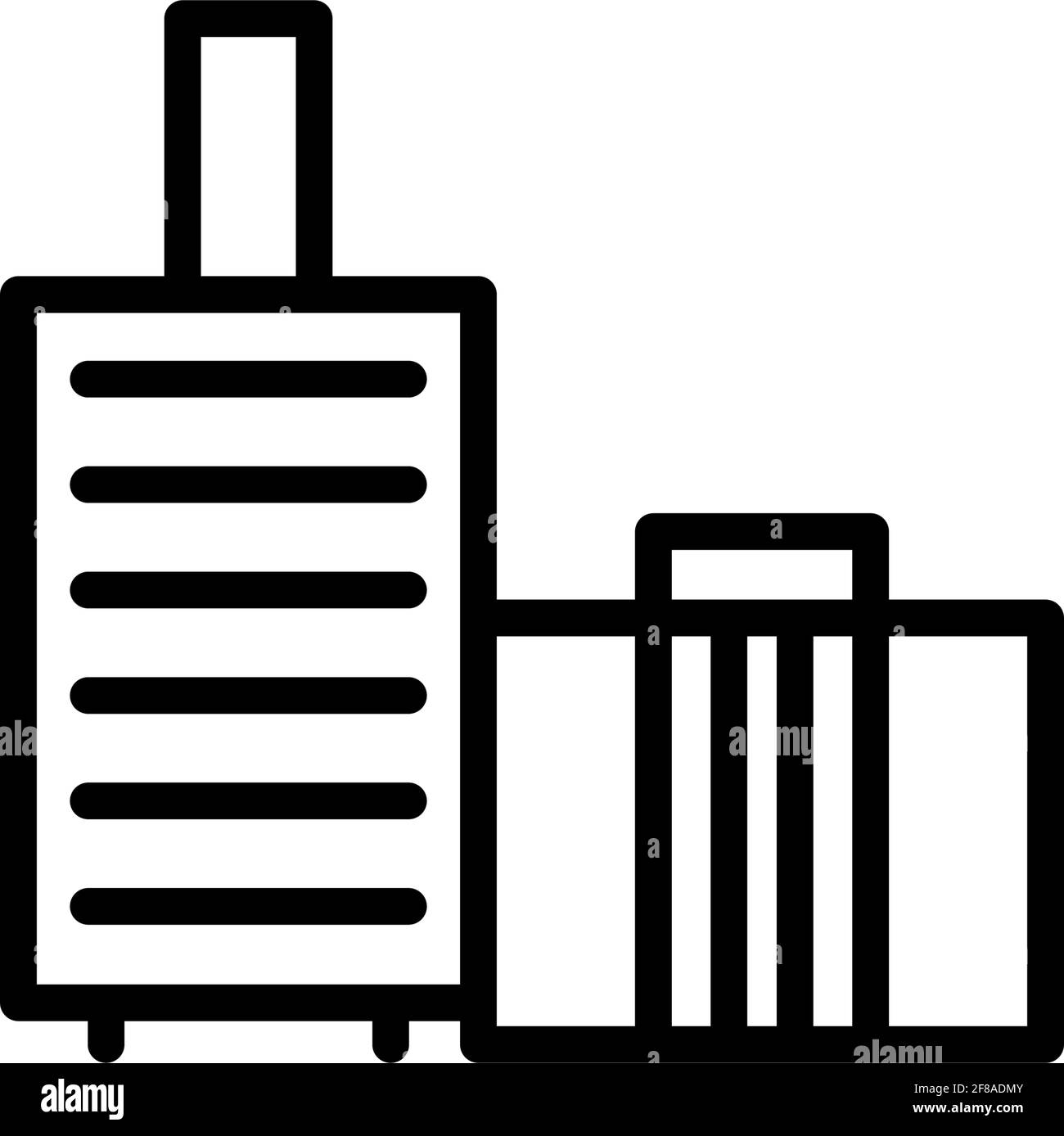 illustration vectorielle de l'icône du sac de voyage, modèle de conception du logo de la saison d'été inspiration Illustration de Vecteur