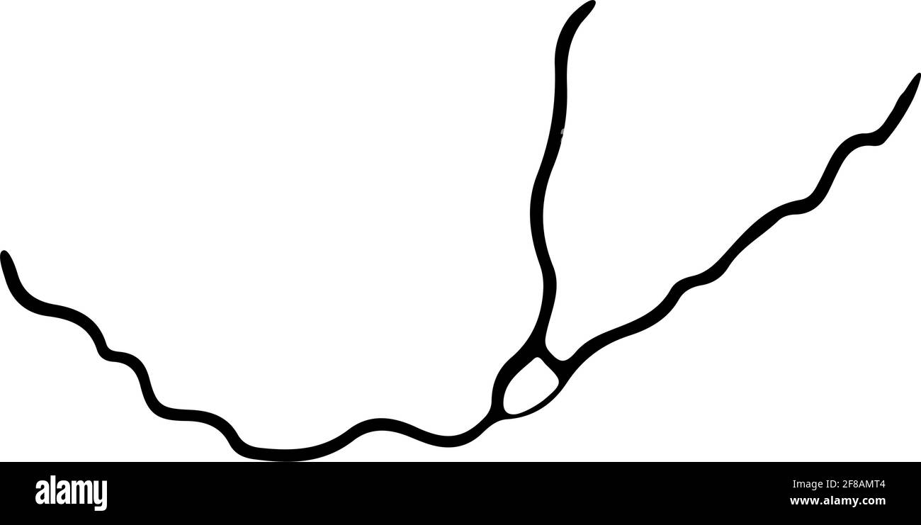 Fissure de Kintsugi. Tremblement de terre et fissures de terre, effet de trou, craquelure et texture endommagée. Les illustrations vectorielles peuvent être utilisées pour les décorations kintsugi Illustration de Vecteur