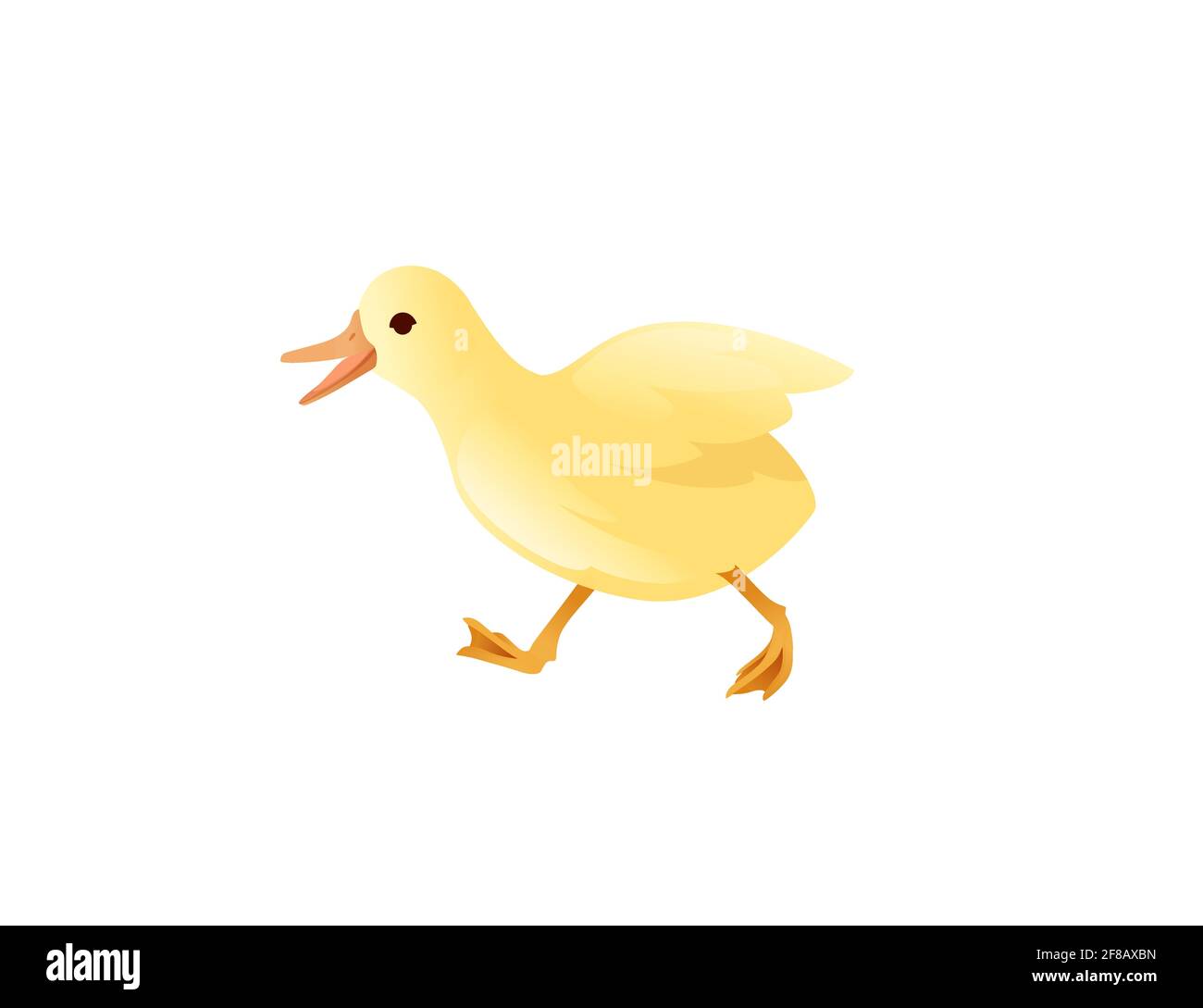 Mignon Bebe Canard Jaune Petit Poussin Dessin Anime Animal Vecteur Illustration Sur Fond Blanc Image Vectorielle Stock Alamy