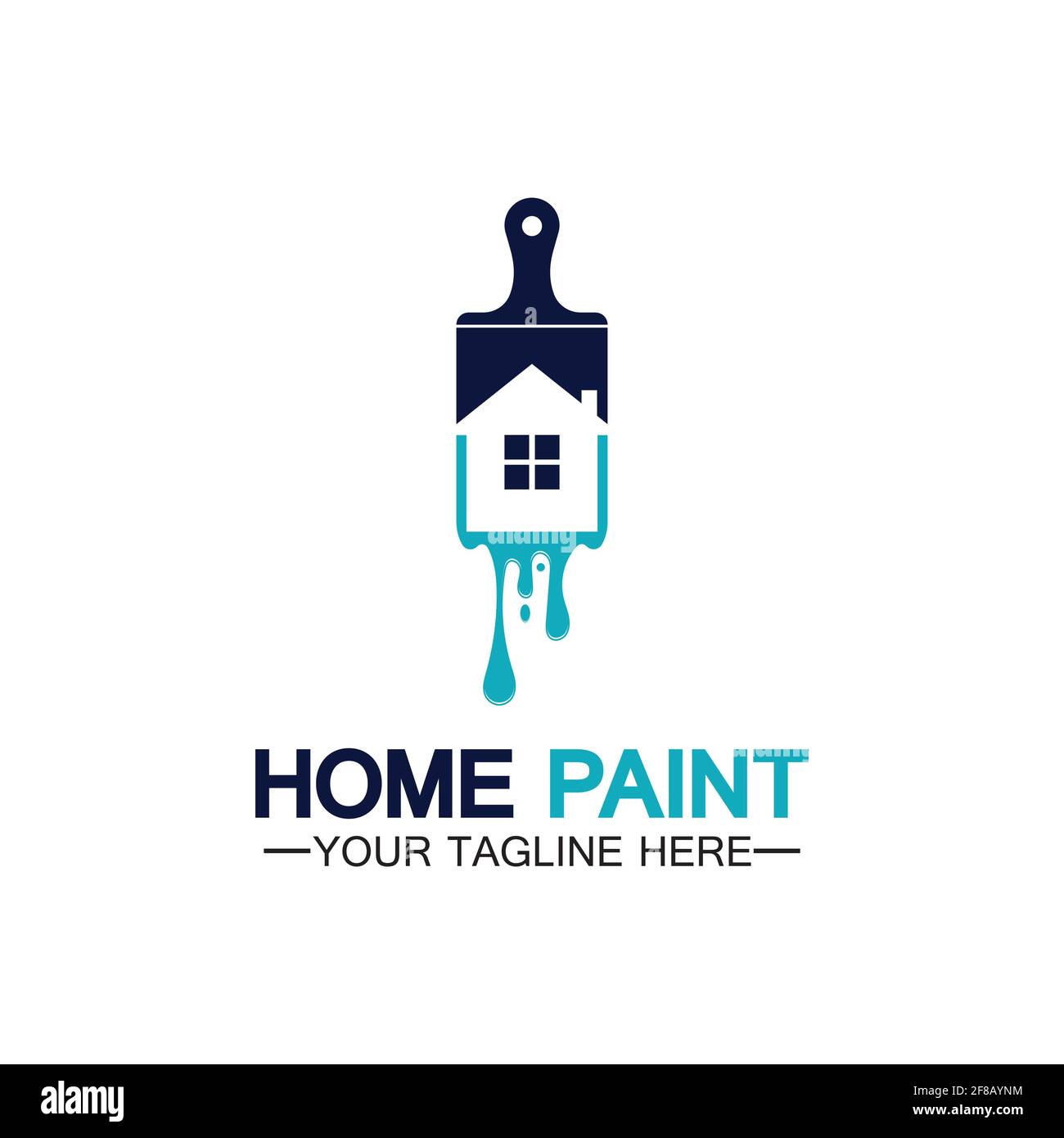 Home peinture Vector logo Design.Home Maison peinture Service de coloriage logo Design Template.Maison peinture service, décor et réparation multicolore icône VE Illustration de Vecteur