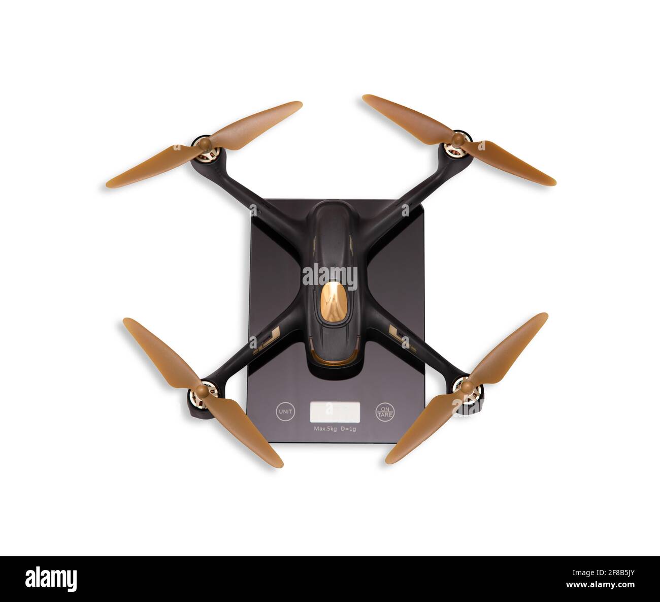 Vue de dessus d'un drone sur les échelles représentant le nouveau règle  relative au poids acceptable des drones Photo Stock - Alamy