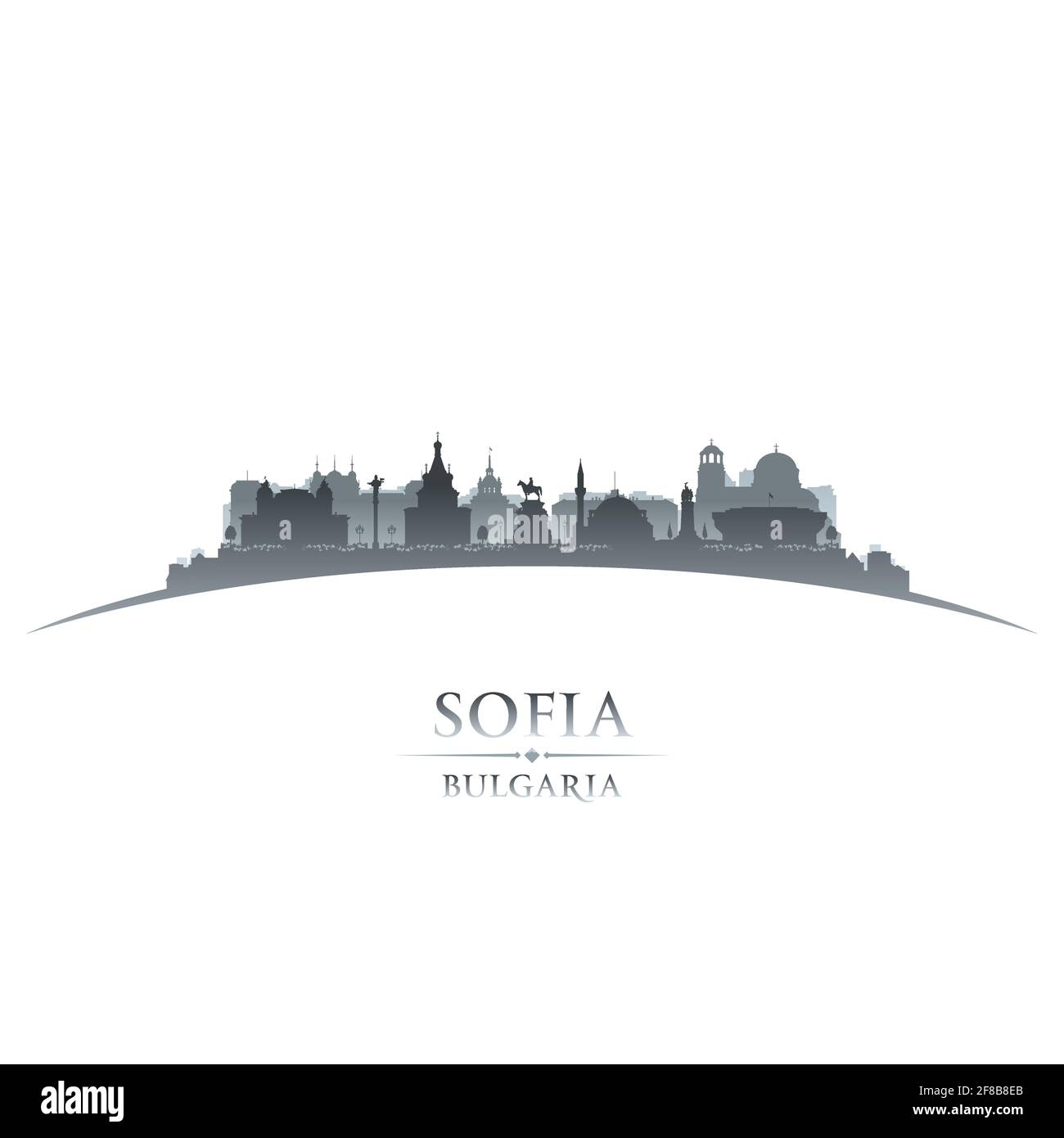 Silhouette d'horizon de Sofia Bulgarie. Illustration vectorielle Illustration de Vecteur