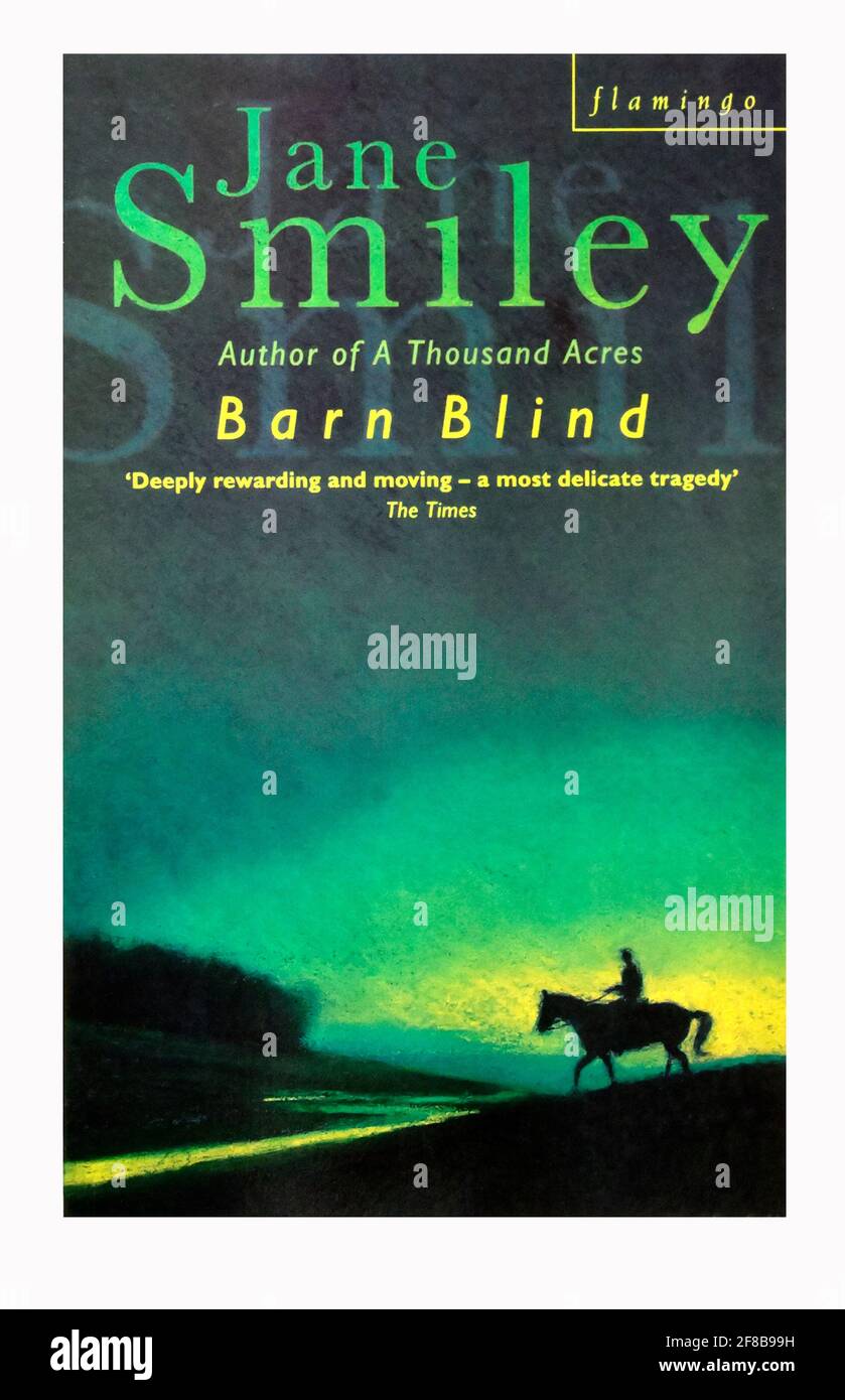 Couverture de livre 'Barn Blind' par Jane Smiley. Banque D'Images