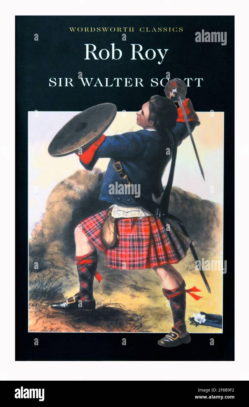 Couverture de livre « Rob Roy » de Sir Walter Scott. Banque D'Images