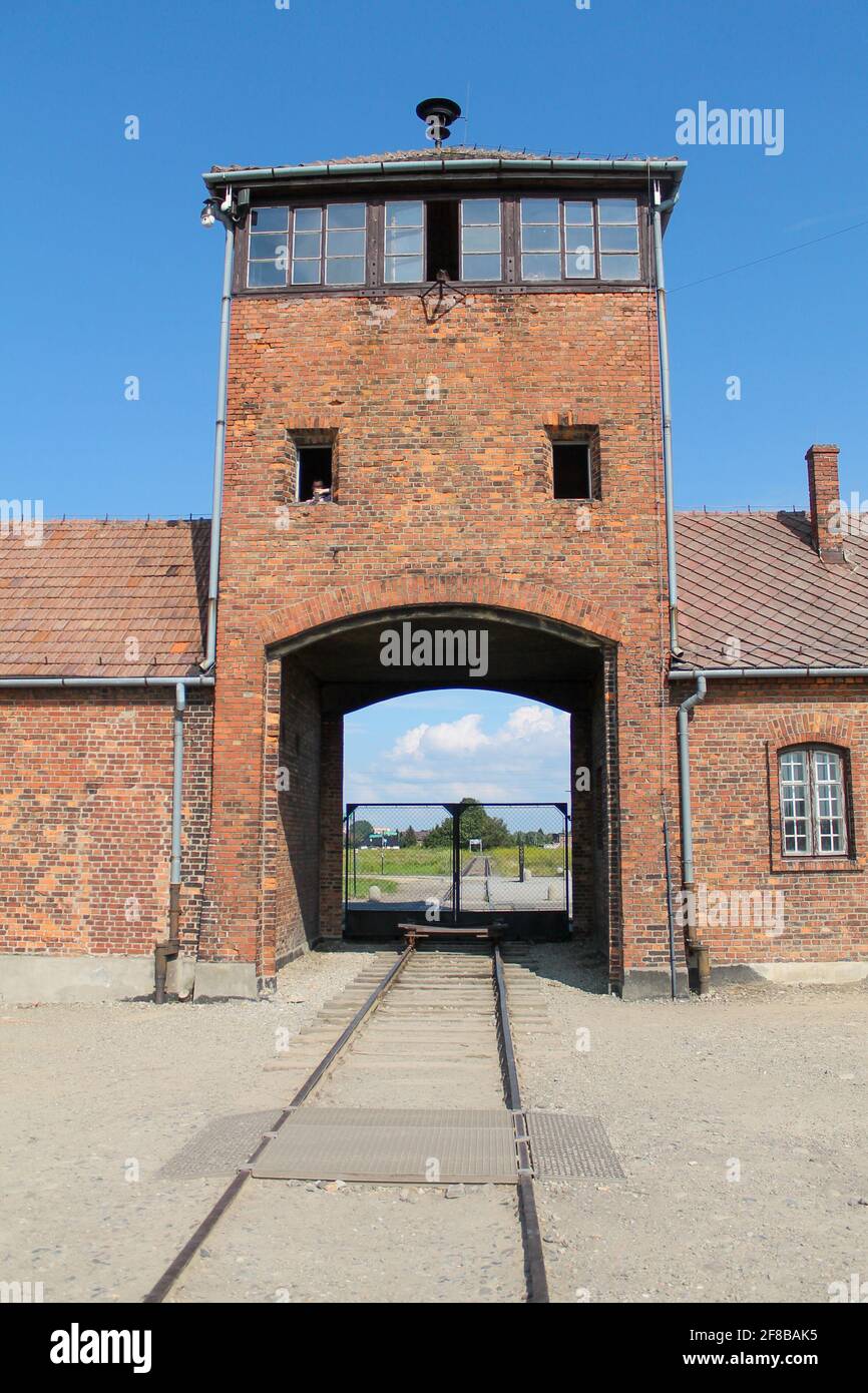 Auschwitz est le plus grand complexe de camps de concentration du troisième Reich, à la fois un camp de concentration et un centre d'extermination. Précédemment en tant que Banque D'Images