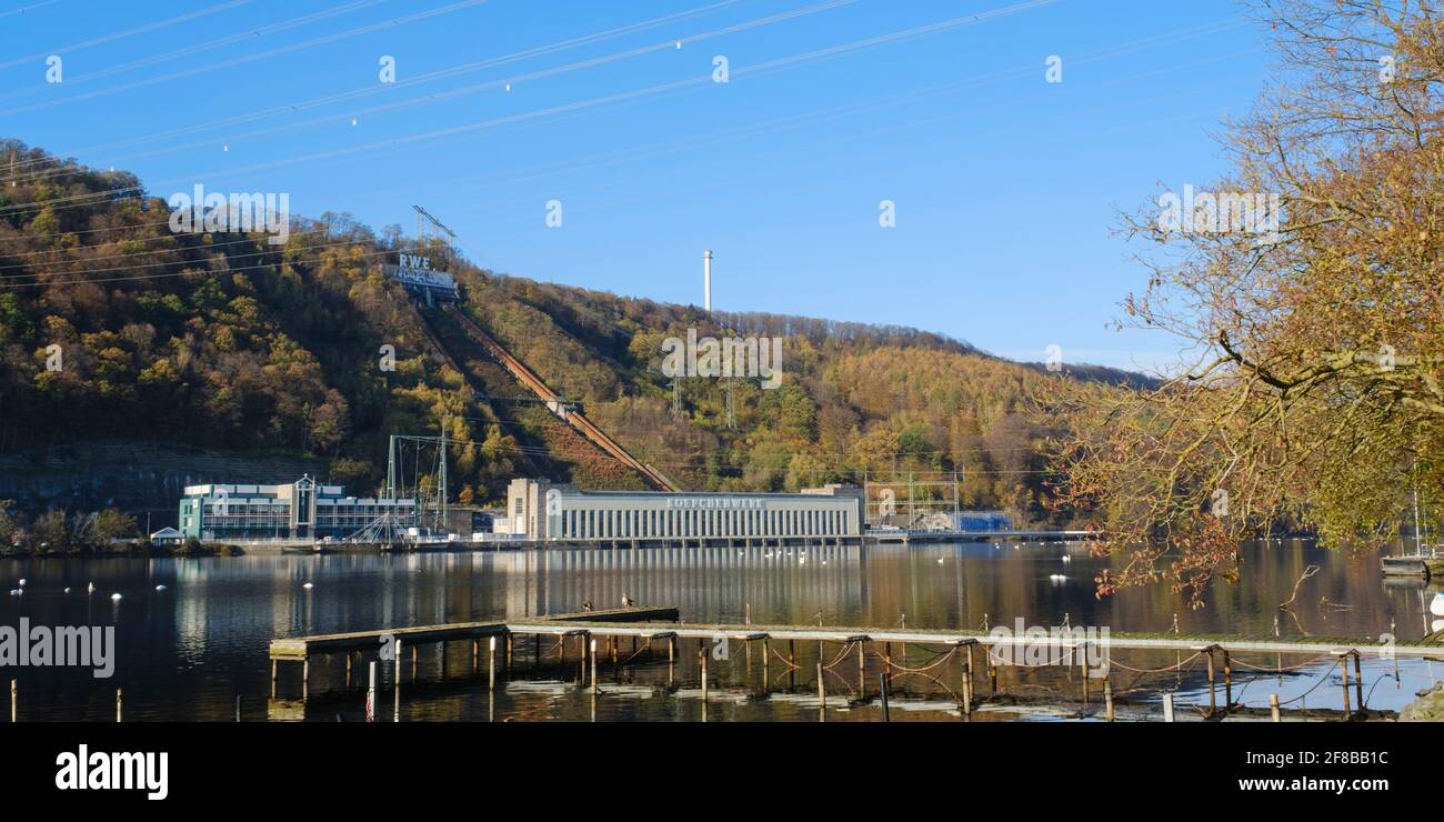 Centrale à pompage, Koepchenwerk au lac Hengstey, Herdecke, région de la Ruhr, Rhénanie-du-Nord-Westphalie, Allemagne, Europe Banque D'Images