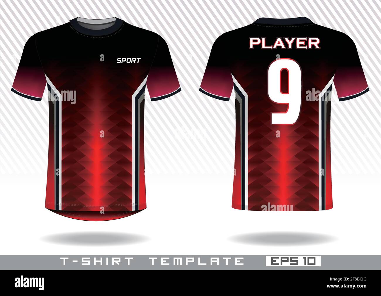 T shirt sport modèle. modèle uniforme. L'usure de l'équipe design. imprime le design. Illustration de Vecteur