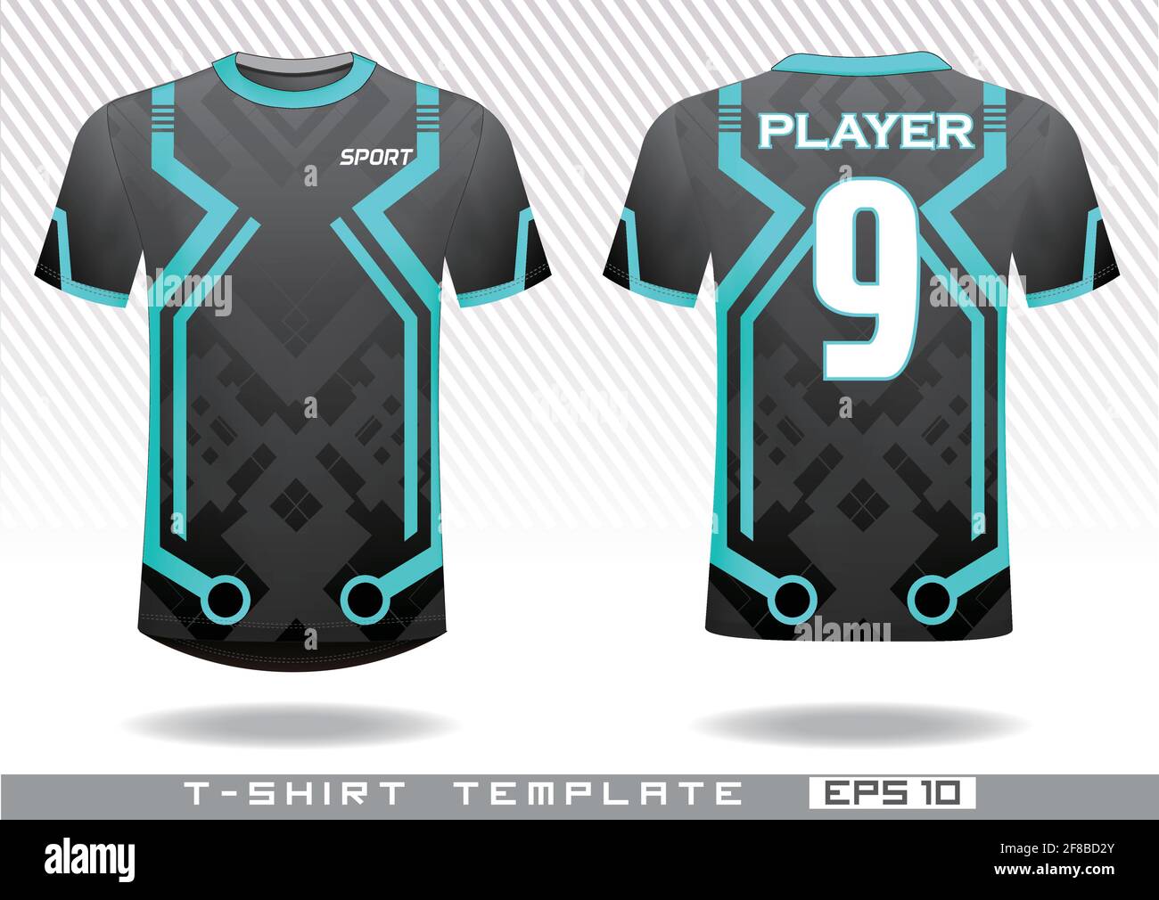 T shirt sport modèle. modèle uniforme. L'usure de l'équipe design. imprime le design. Illustration de Vecteur