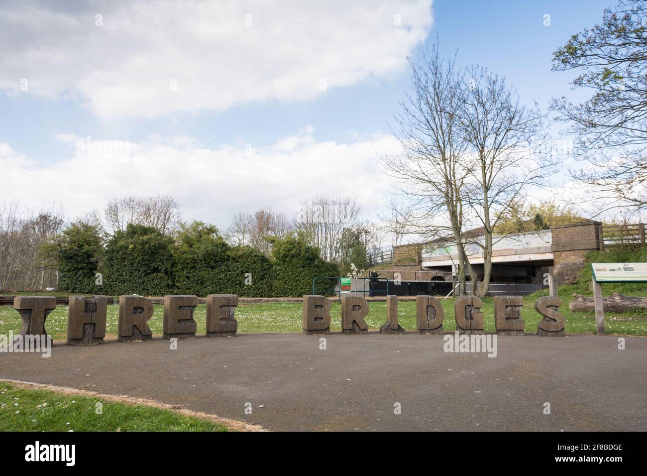 Site classé au patrimoine mondial de Three Bridges, Windmill Lane, Hanwell, Londres, Royaume-Uni Banque D'Images