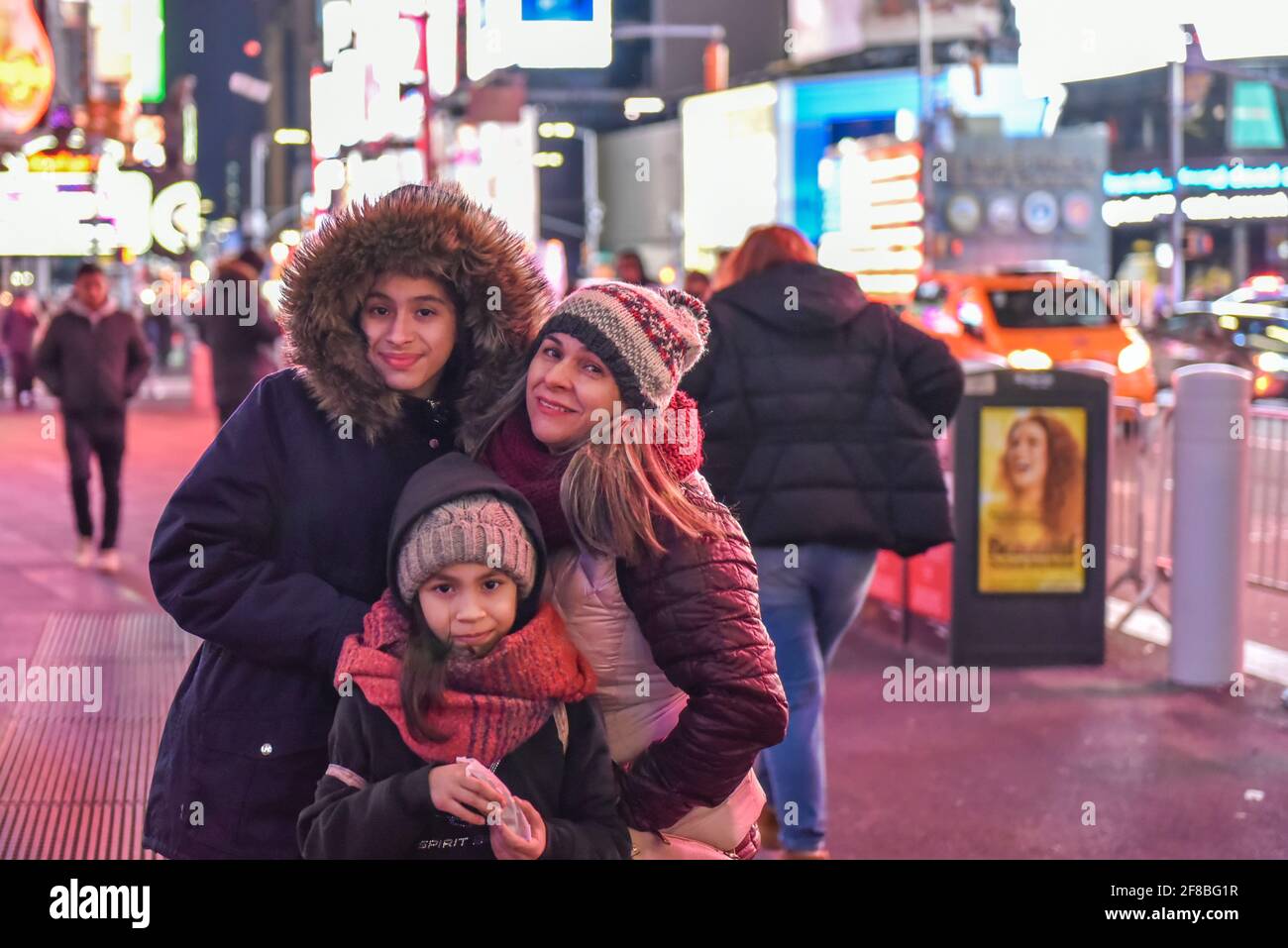Portraits spontanés de touristes latino-américains à New York, États-Unis Banque D'Images