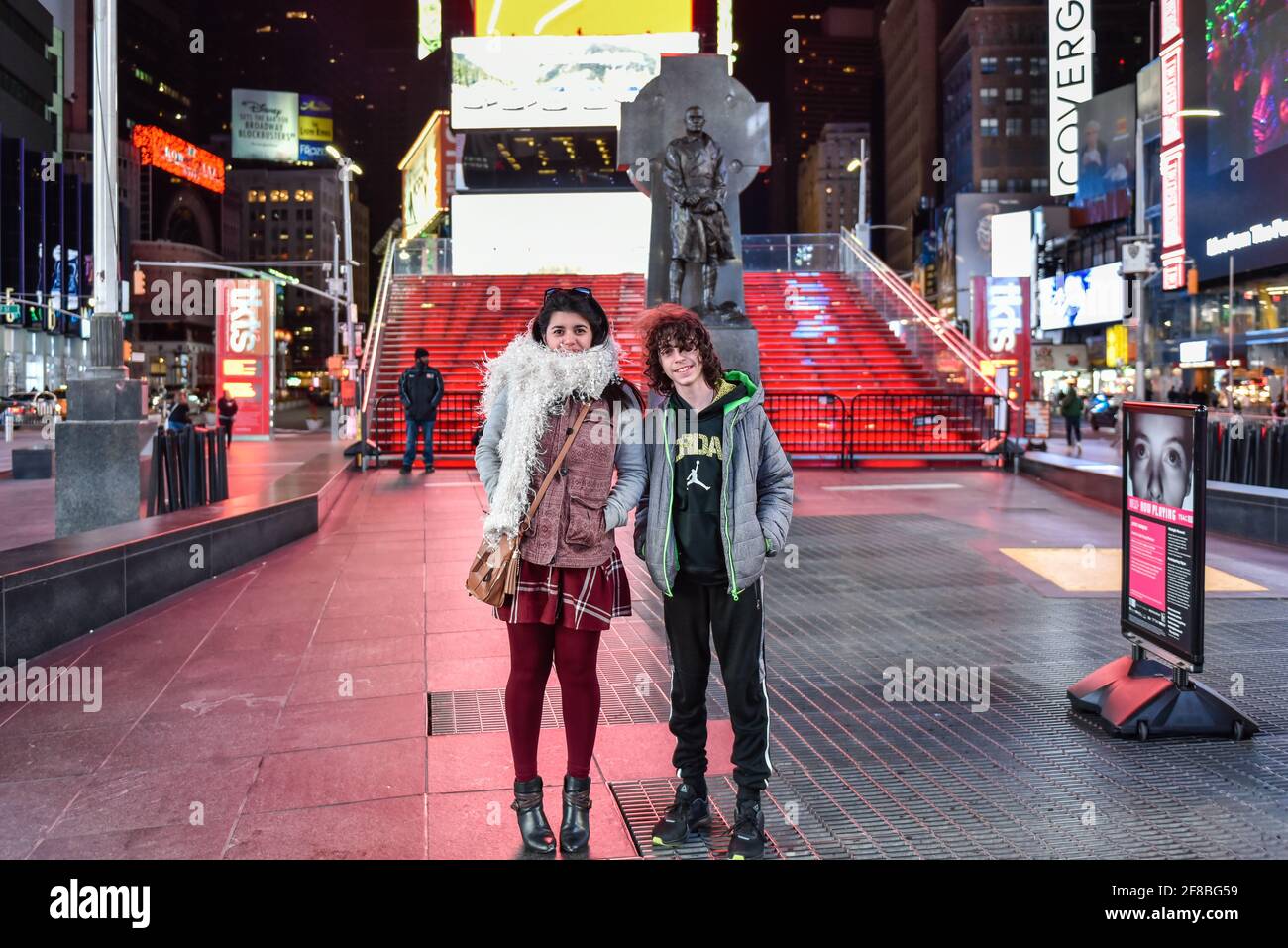 Portraits spontanés de touristes latino-américains à New York, États-Unis Banque D'Images