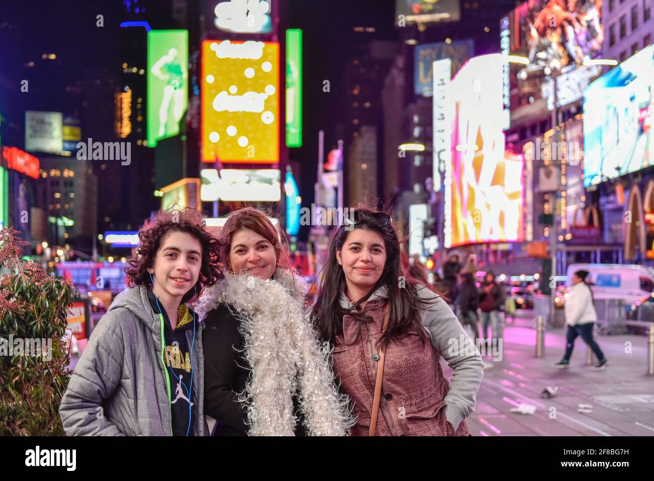 Portraits spontanés de touristes latino-américains à New York, États-Unis Banque D'Images