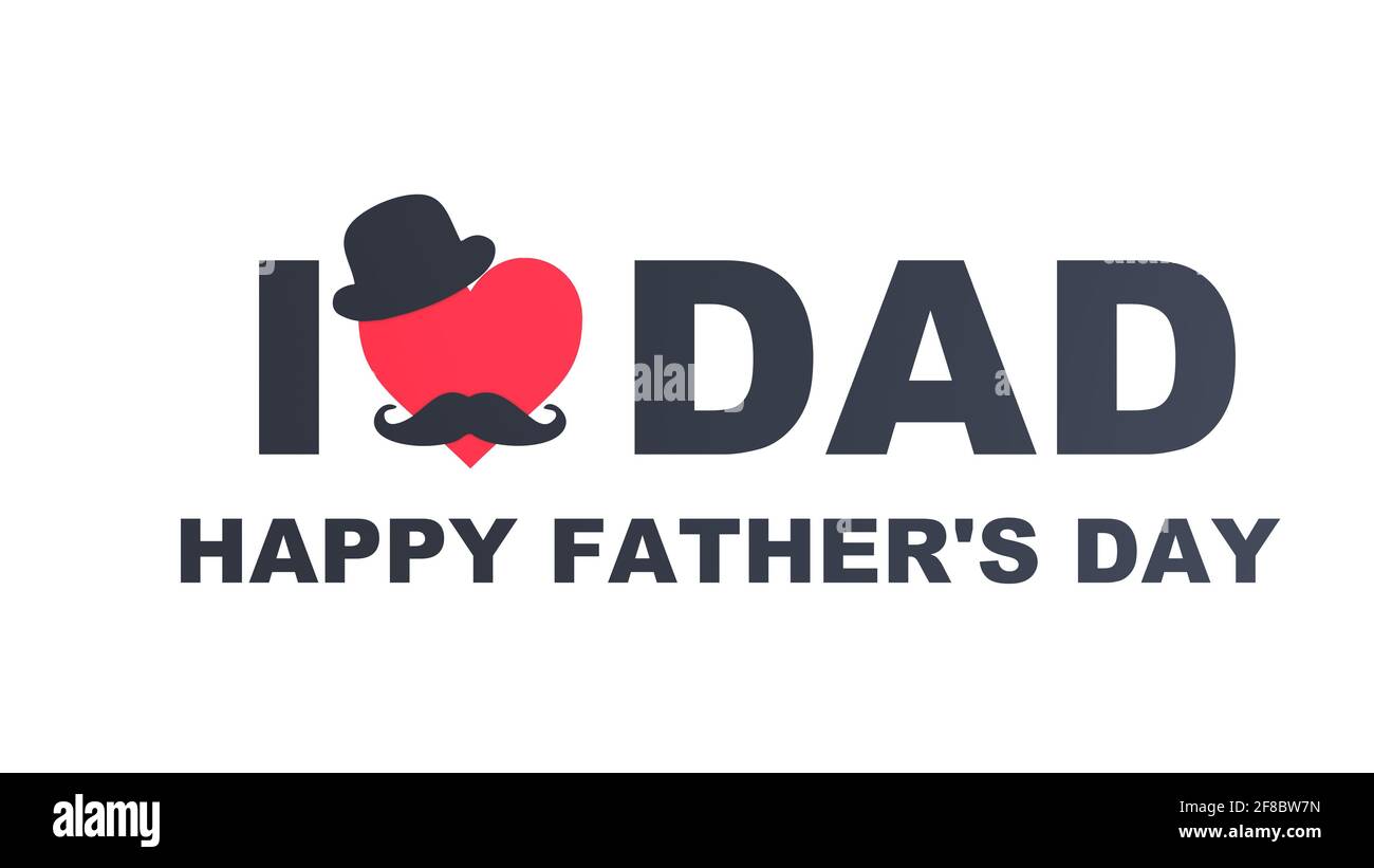 Concept d'illustration de la fête des pères heureux Banque D'Images