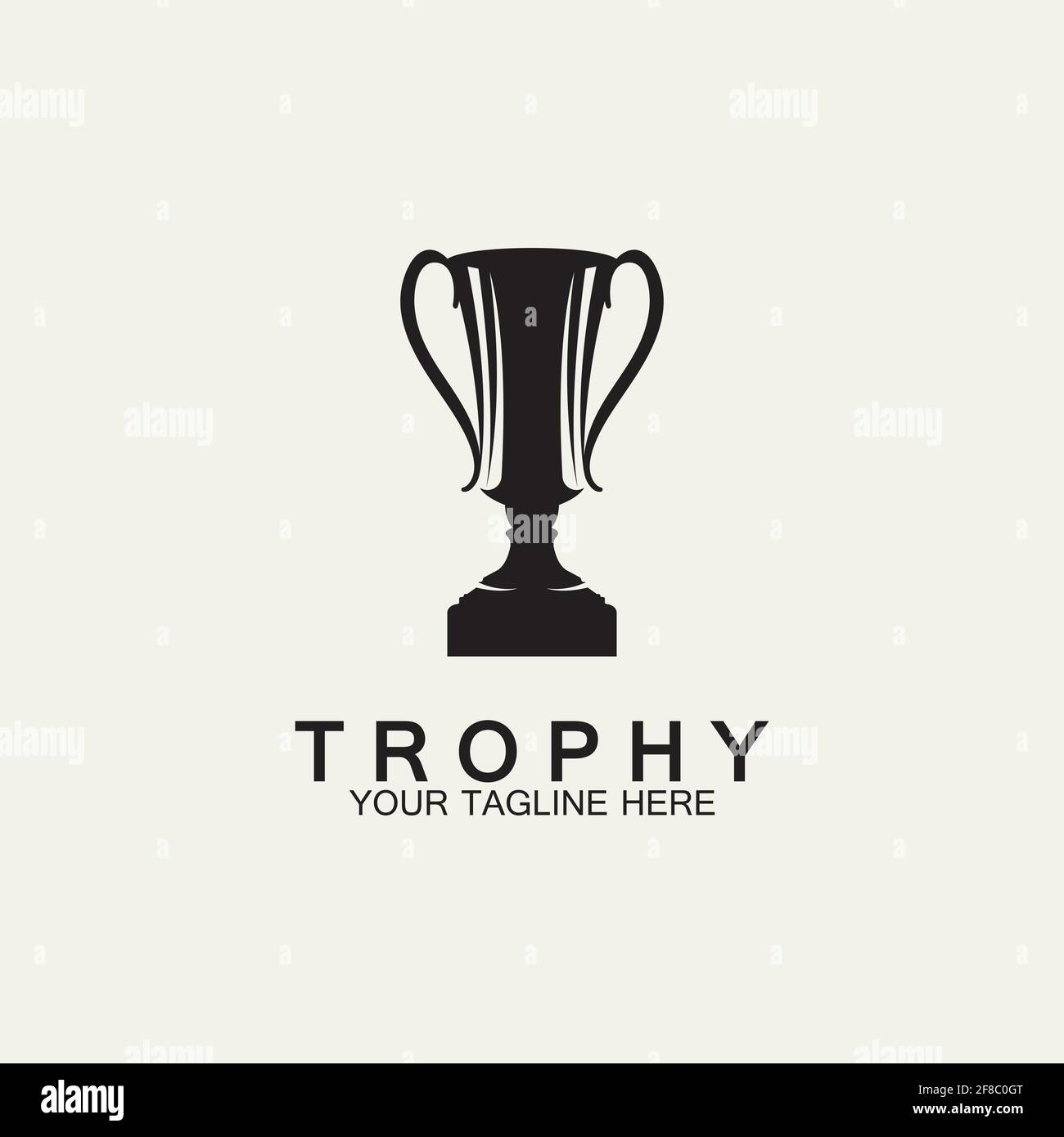Logo du vecteur de trophée icône du logo du trophée icon.champions pour ...