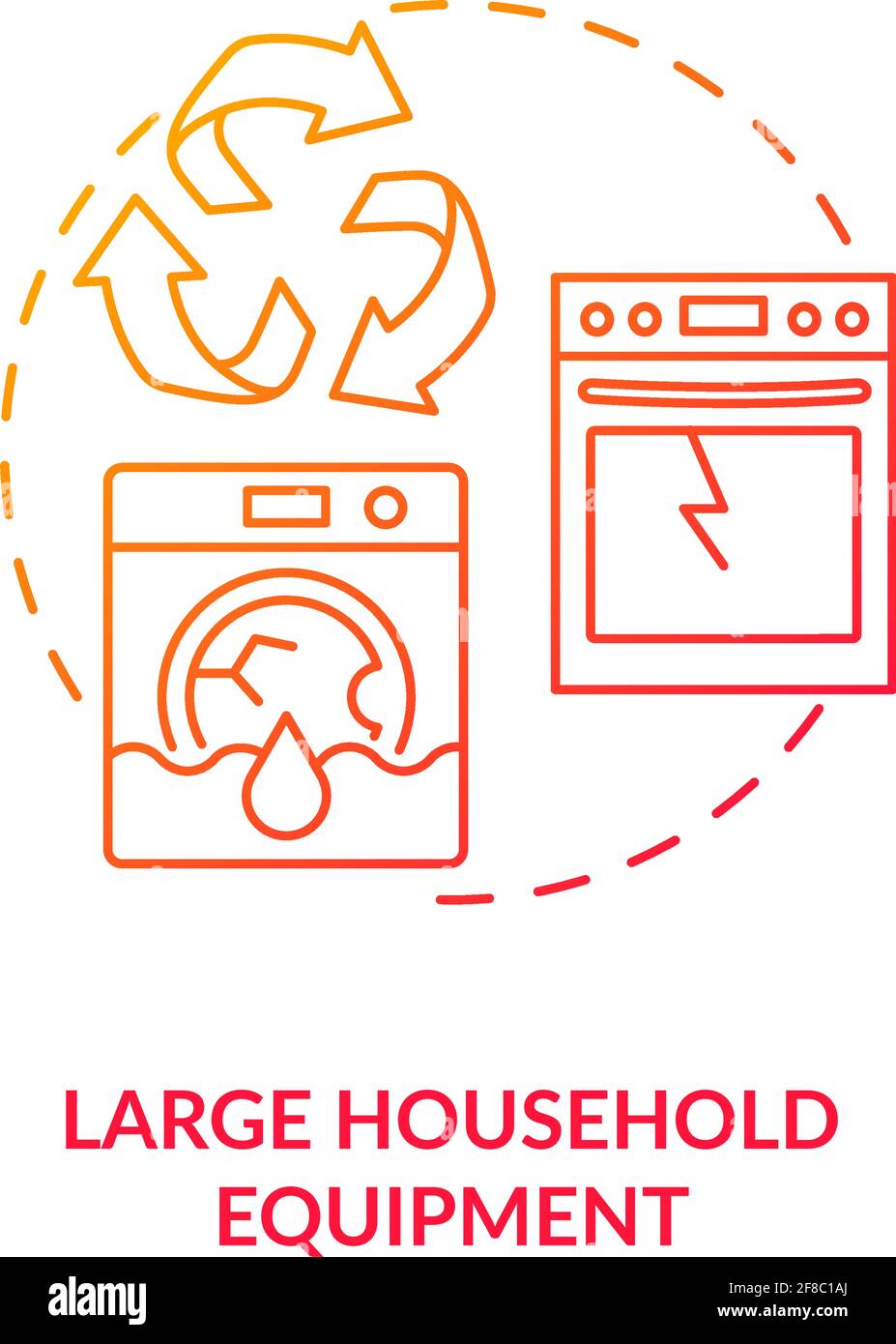 Icône de concept d'équipement ménager de grande taille Illustration de Vecteur