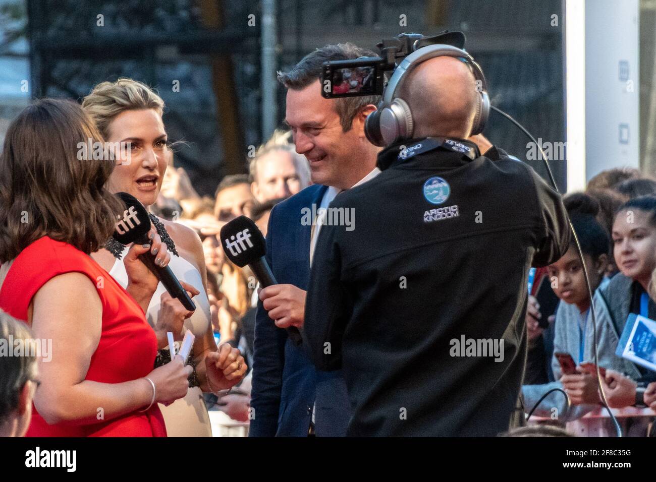 Entrevue avec Kate Winslet pendant le TIFF à Toronto, Canada, année 2017 Banque D'Images