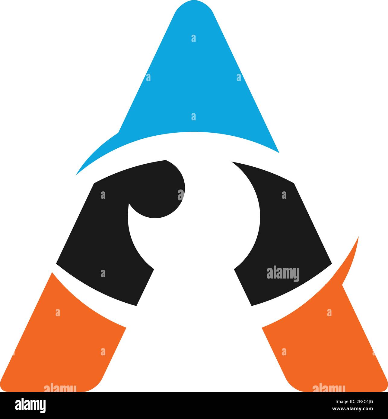 Lettre A eye logo icône vecteur concept graphique conception Illustration de Vecteur