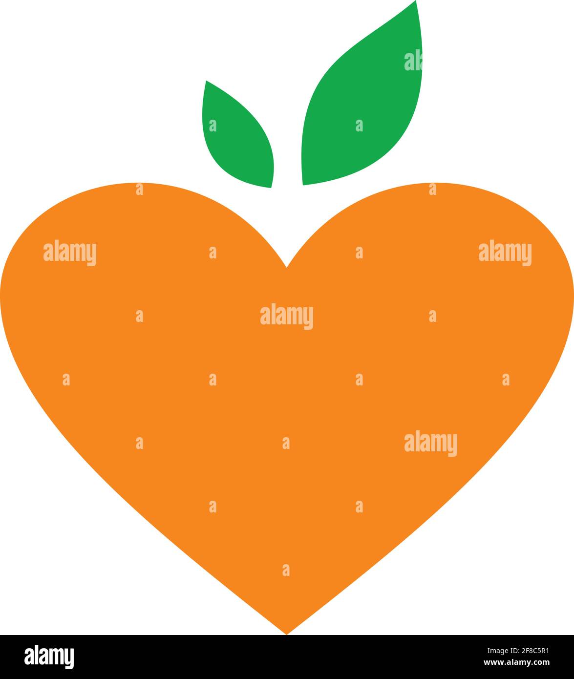 logo de l'amour orange icône vecteur concept graphique conception graphique Illustration de Vecteur