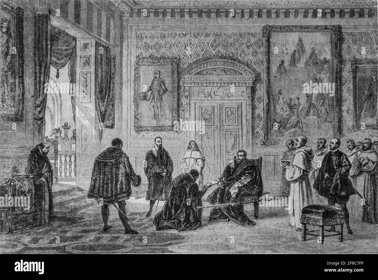 charles quint au monastère de yuste, le magazin pittesque par m. edouard charton 1870 Banque D'Images