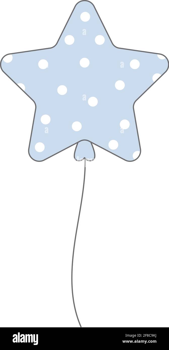 ballon bleu en forme d'étoile Illustration de Vecteur