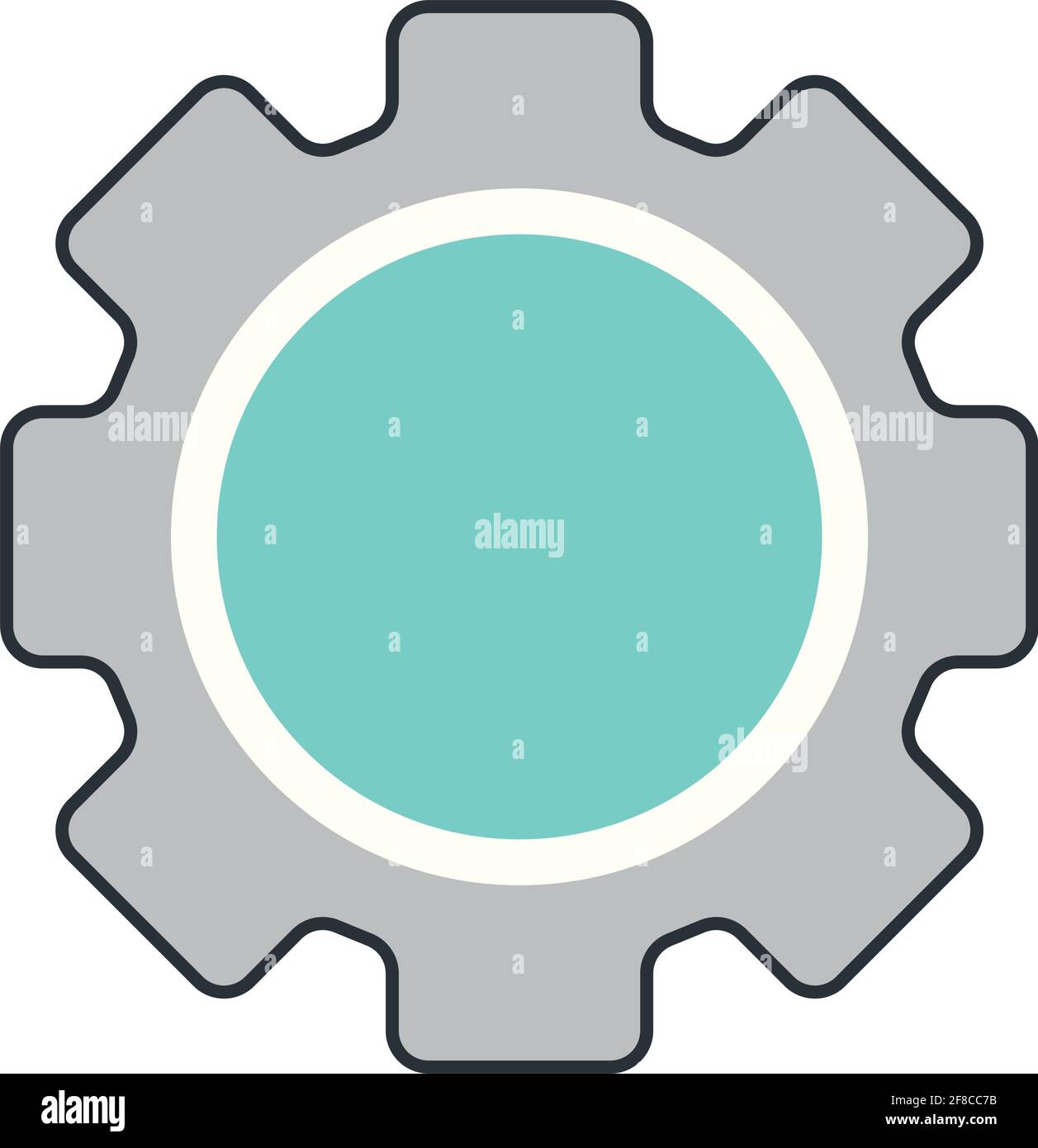 icône d'engrenage grise Illustration de Vecteur