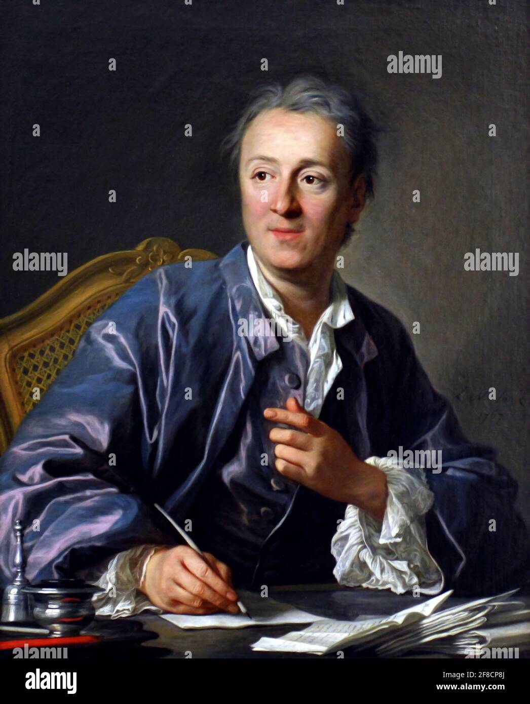 Diderot. Portrait du philosophe français Denis Diderot (1713-1784) de Louis-Michel van Loo, huile sur toile, 1767 Banque D'Images