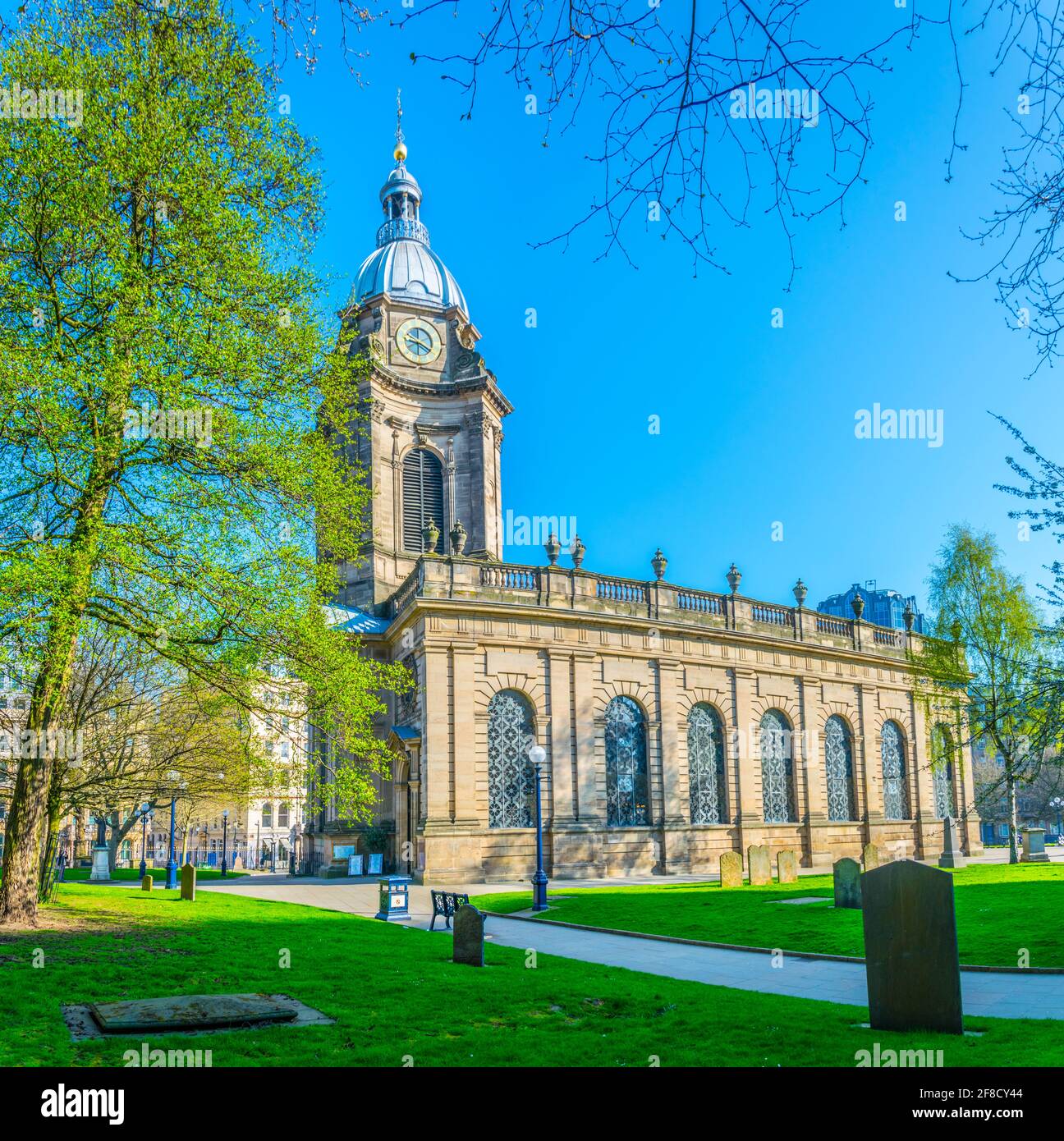 Cathédrale de Saint Philip à Birmingham au coucher du soleil, Angleterre Banque D'Images