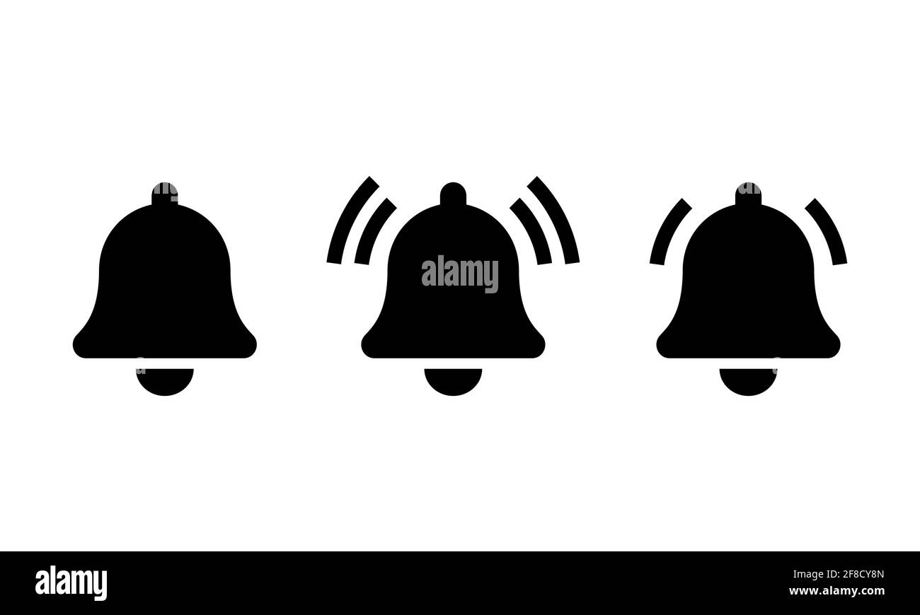 Ensemble d'icônes vectorielles cloches. Symbole de notification Bell illustration vectorielle isolée EPS 10 Illustration de Vecteur
