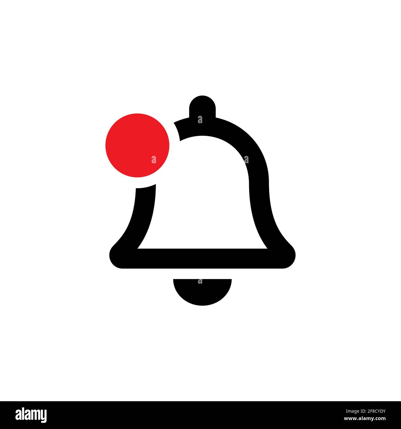 Nouvelle icône de vecteur de notification. Bell avec symbole de notification pour le réseau social Illustration vectorielle EPS 10 Illustration de Vecteur