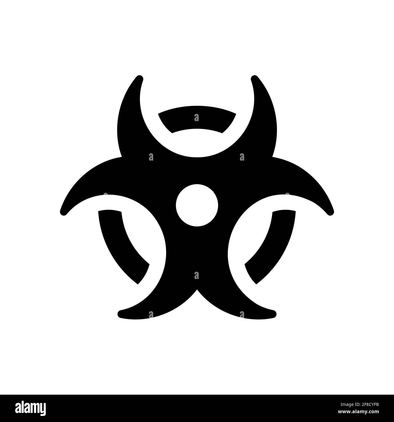 Icône de vecteur de danger biologique. Symbole de danger biologique illustration vectorielle isolée EPS 10 Illustration de Vecteur