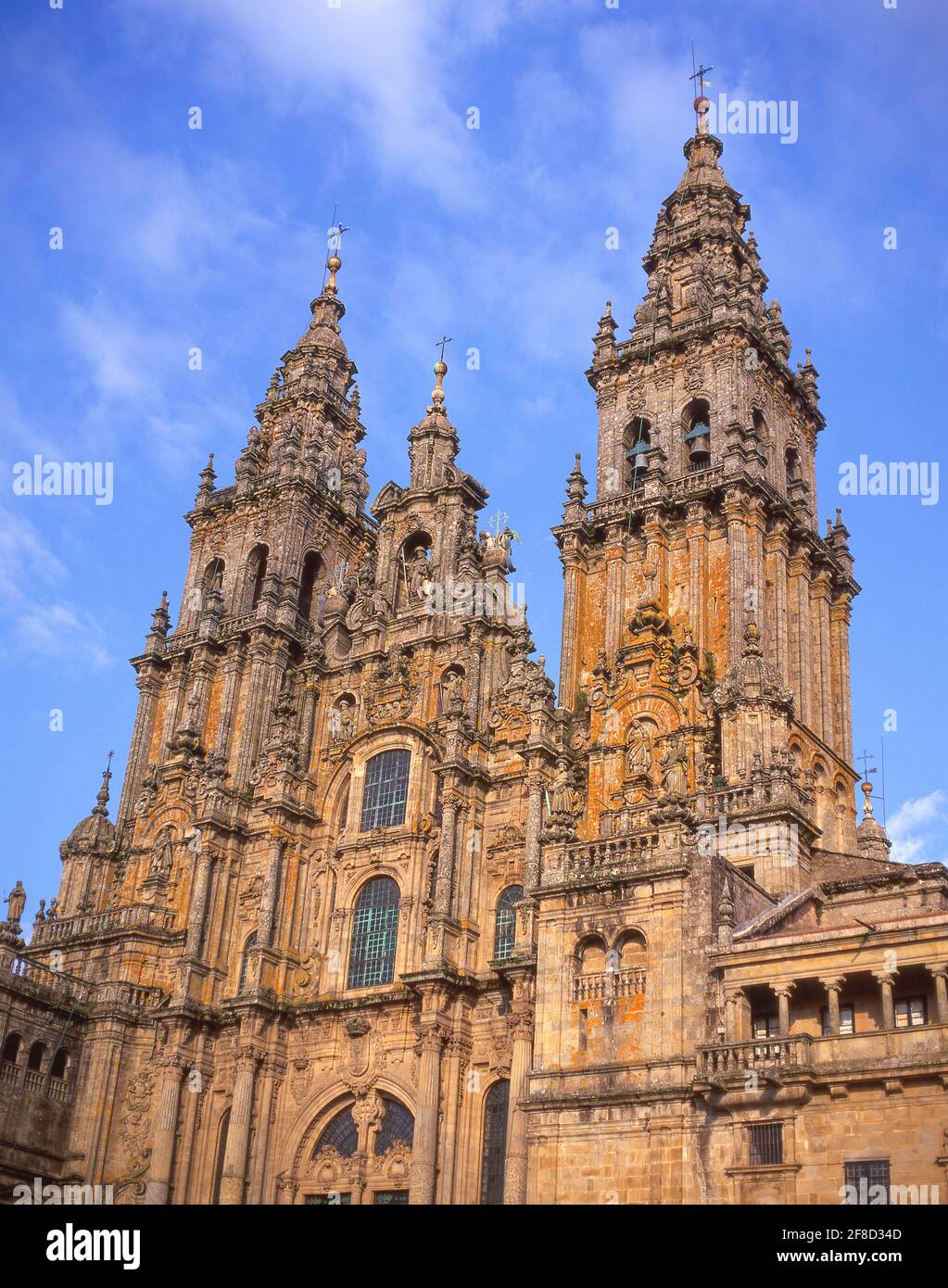 Cathédrale de Saint-Jacques-de-Compostelle, Plaza del Obradoiro, Casco Antiguo, Saint-Jacques-de-Compostelle, Galice, Espagne Banque D'Images