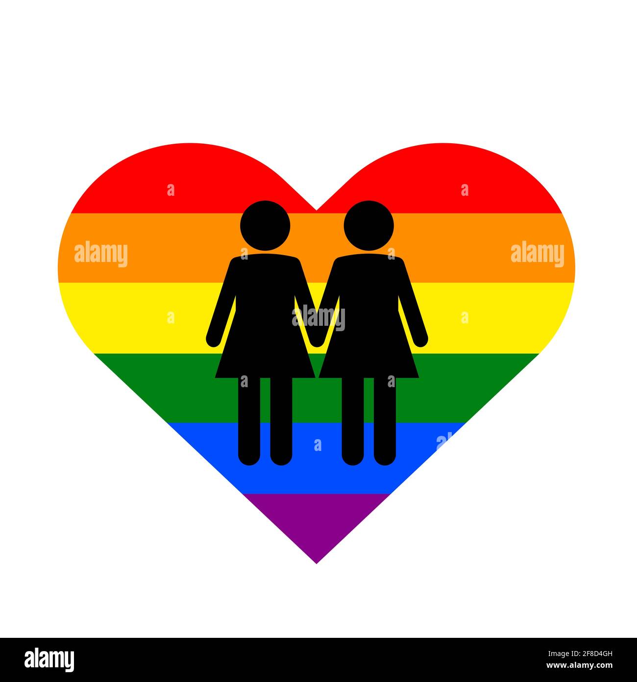 Cœur LGBT. Illustration de Vecteur