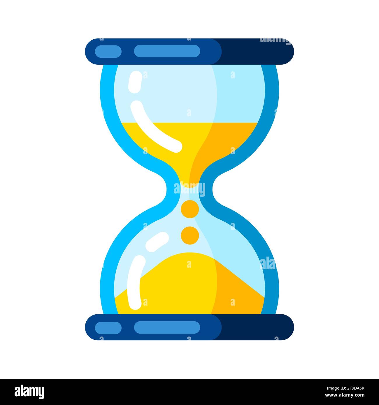Illustration de l'horloge en verre de sable. Icône stylisée pour le design. Illustration de Vecteur