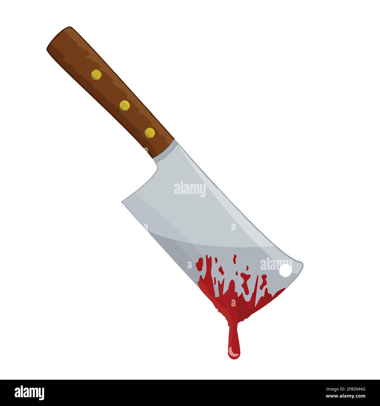 couteau de boucher lame métallique broyeur de sang de broyeur de sang  illustration tranchante Photo Stock - Alamy