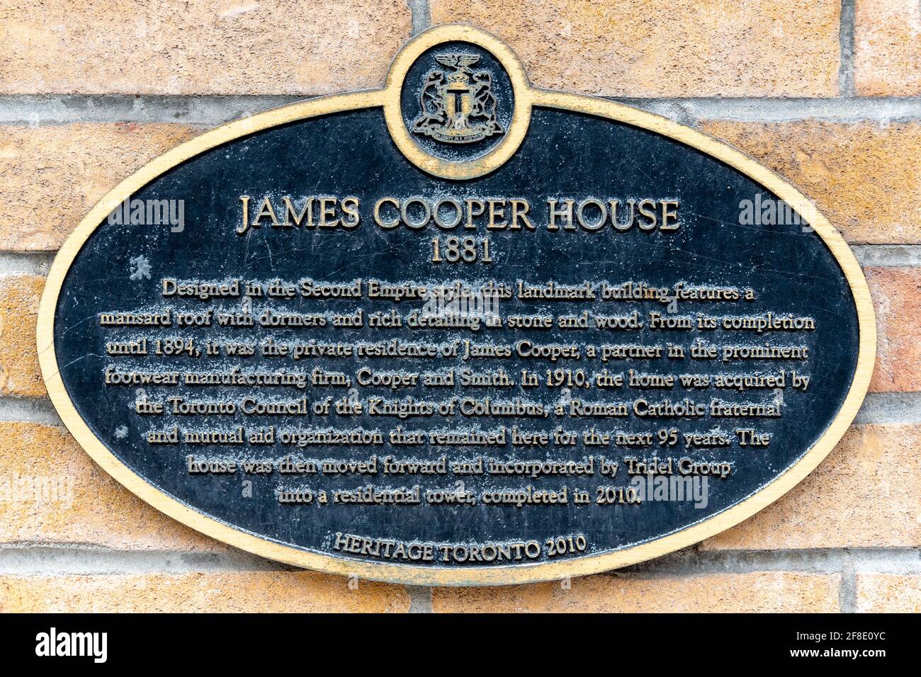 Maison James Cooper. Caractéristiques architecturales extérieures du célèbre endroit et attraction touristique de Toronto, Canada Banque D'Images