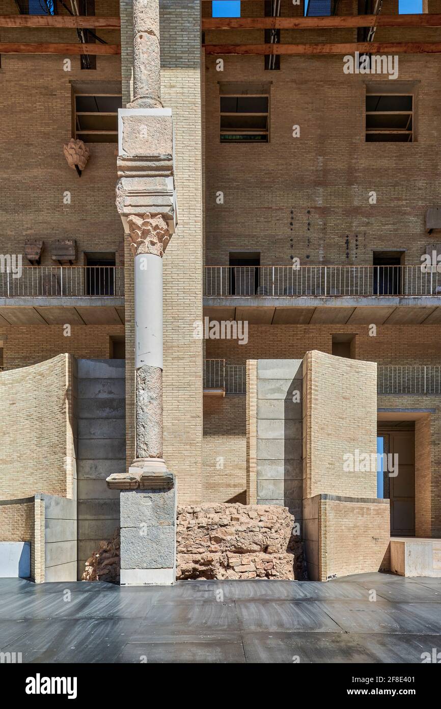 Vue sur l'ancien théâtre romain de la ville de Sagunto dans la province de Valence, Espagne, Europe Banque D'Images