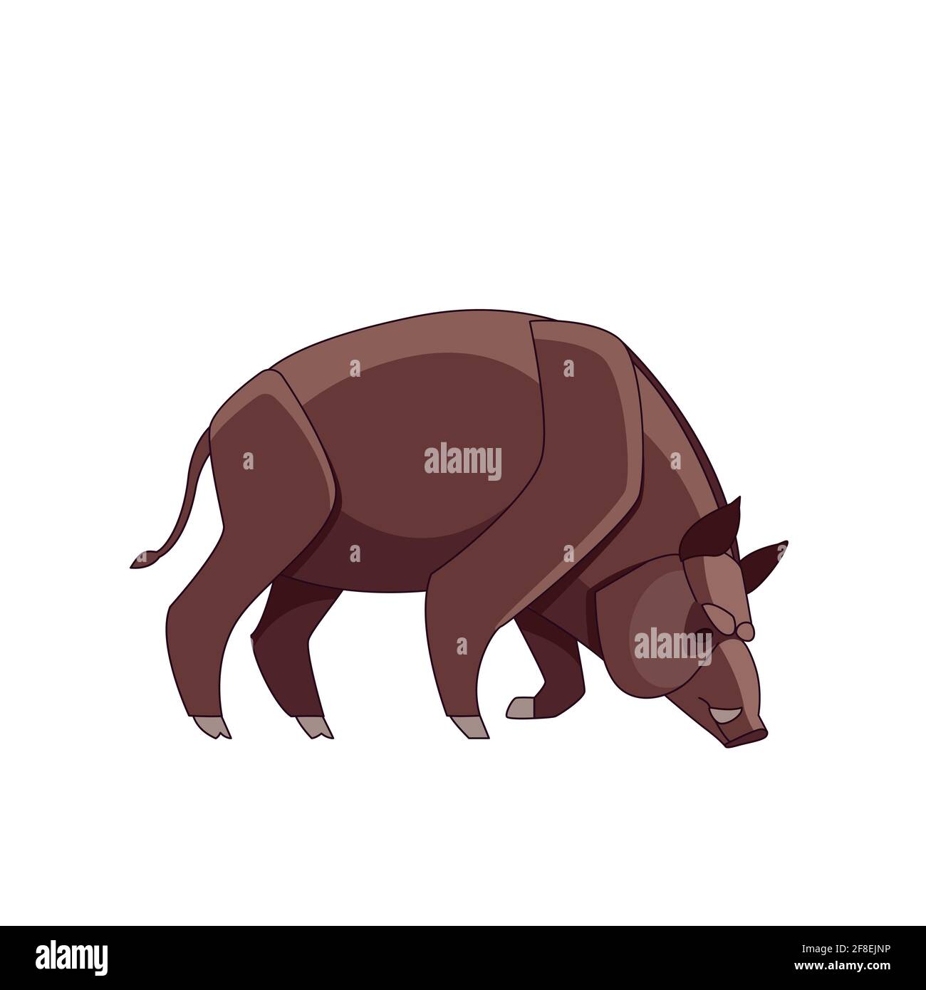 Personnage de dessin animé de cochons de sanglier. Petits porcelets ensemble. Bébé cochons dans une posture mignonne. Illustration vectorielle isolée sur fond blanc Illustration de Vecteur