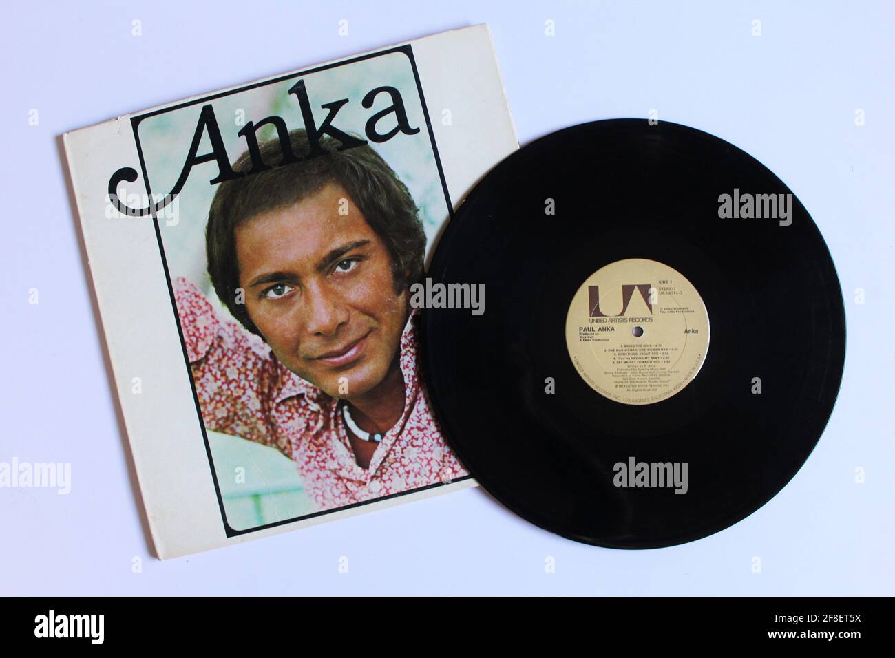 Soft Rock, pop, et jazz artiste, Paul Anka album de musique sur vinyle disque LP. Intitulé: Anka Banque D'Images