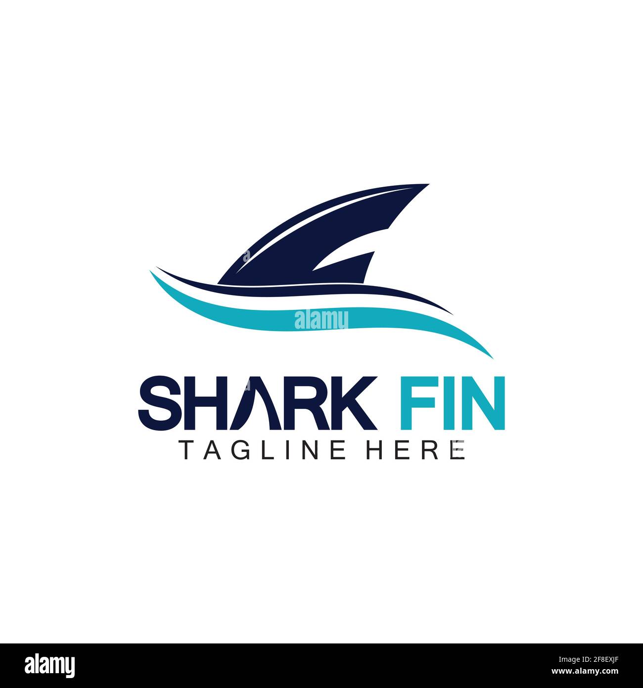 Modèle de dessin vectoriel du logo de l'aileron de requin.modèle de logo Shark-illustration vectorielle Illustration de Vecteur
